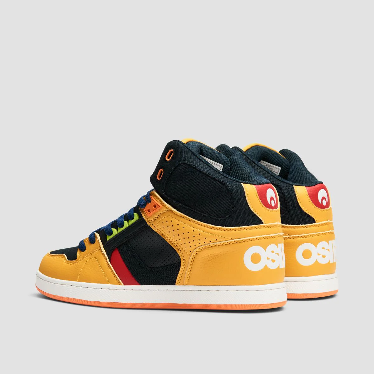 Osiris NYC 83 CLK High Top Shoes - Tan/Navy/Red - Image 3