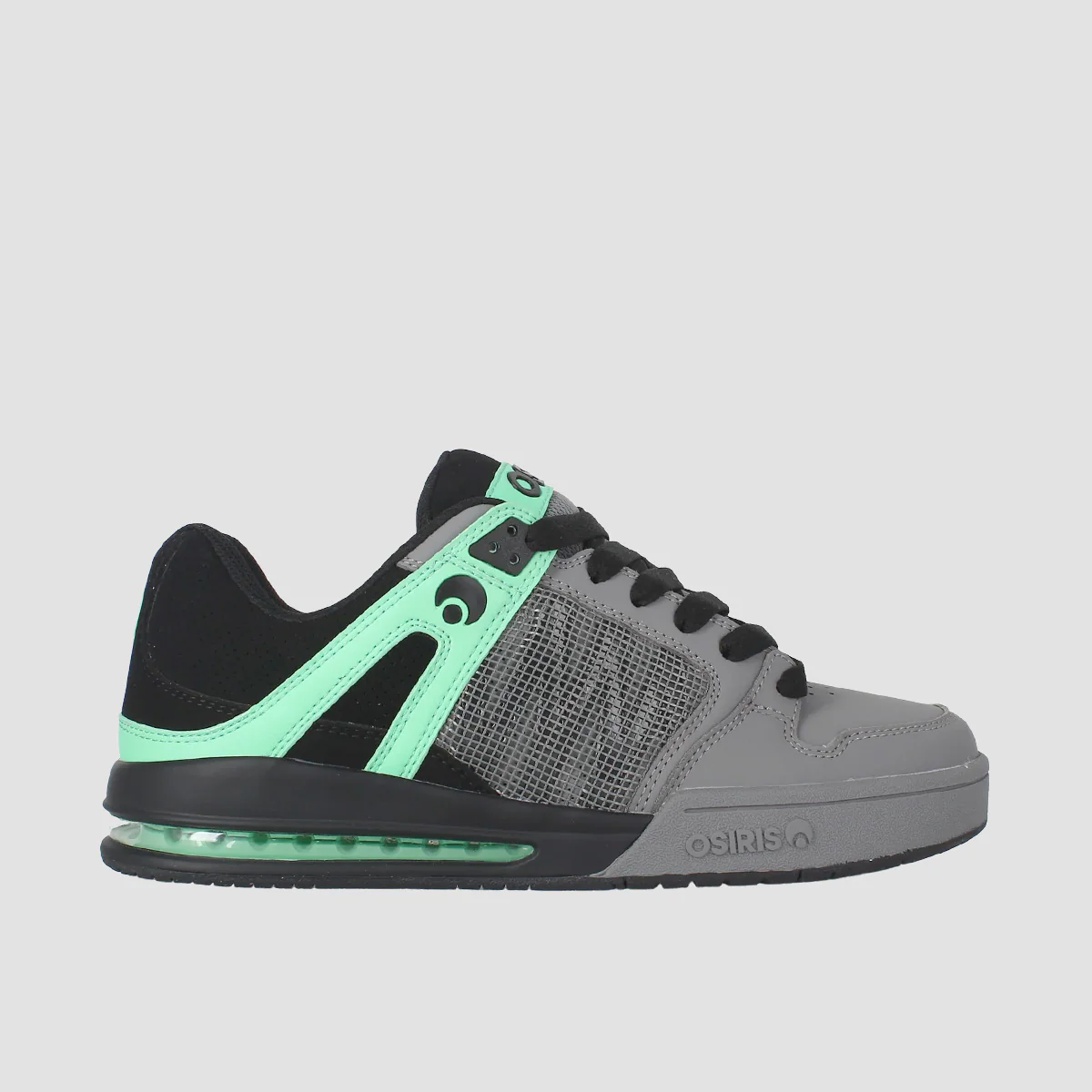 Osiris Pixel Shoes - Black/Charcoal/Green Glow