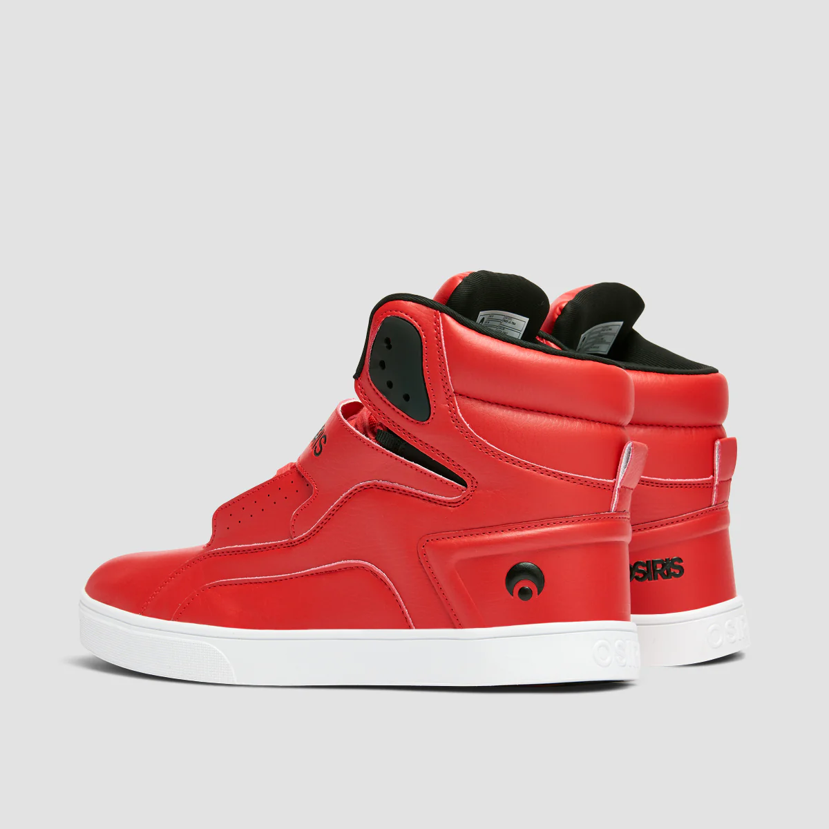 Osiris Rize Ultra High Top Shoes - Red/Red/Black - Image 3