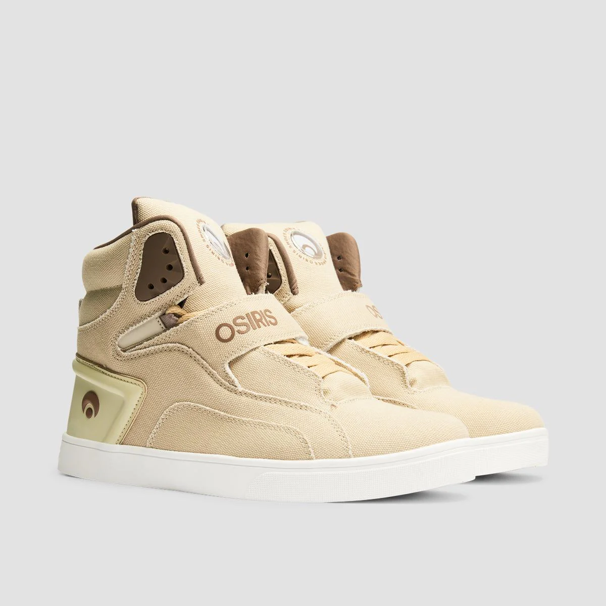 Osiris Rize Ultra High Top Shoes - Sand/White/Brown - Image 2