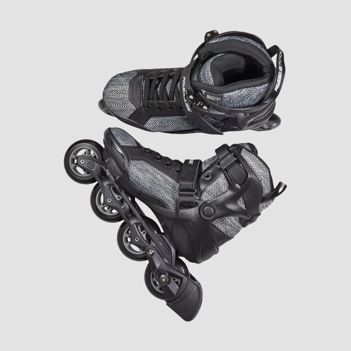 Phuzion Radon Black White 80 Fitness Inline Skates Black/Grey - Image 2