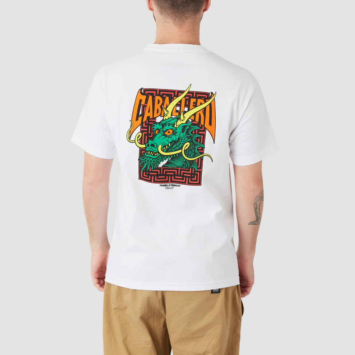Powell Peralta Caballero Street Dragon T-Shirt White - Image 2