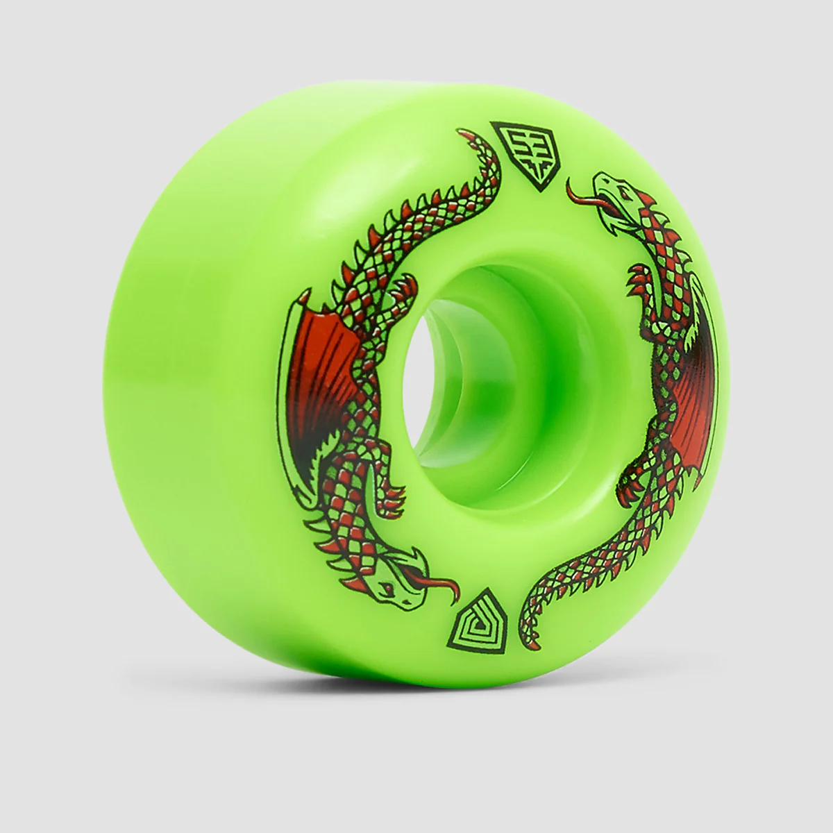 Powell Peralta Dragon Formula 93A Skateboard Wheels Green 53x34mm - Image 2