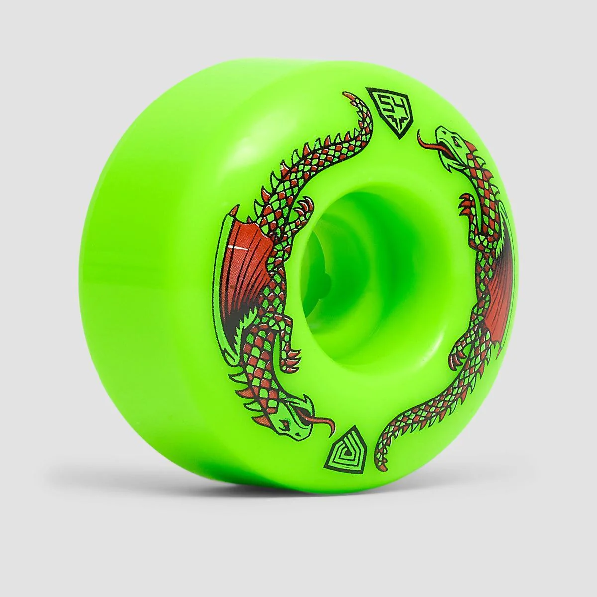 Powell Peralta Dragon Formula 93A V4 Skateboard Wheels Green 54x34mm - Image 2