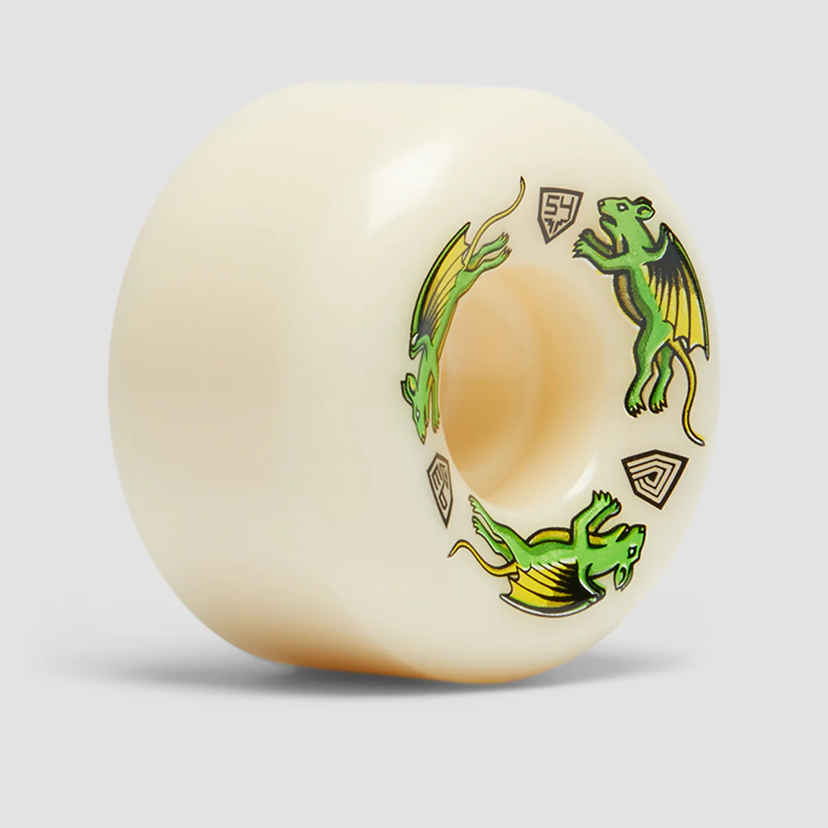 Powell Peralta Dragon Formula Nano Rats 93A V6 Skateboard Wheels White 54x34mm - Image 2
