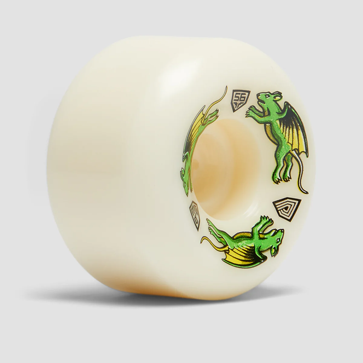 Powell Peralta Dragon Formula Nano Rats 93A V6 Skateboard Wheels White 56x36mm - Image 2