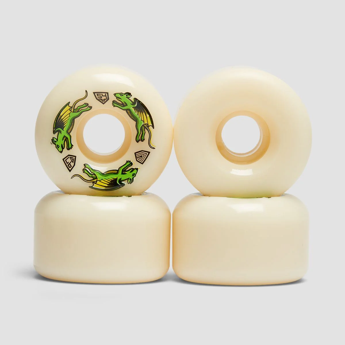 Powell Peralta Dragon Formula Nano Rats 97A V6 Skateboard Wheels White 54x34mm