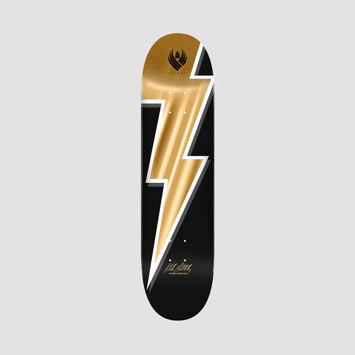 Powell Peralta Mike Vallely Lightning Bolt 308 Flight Skateboard Deck Gold Foil - 8.75"