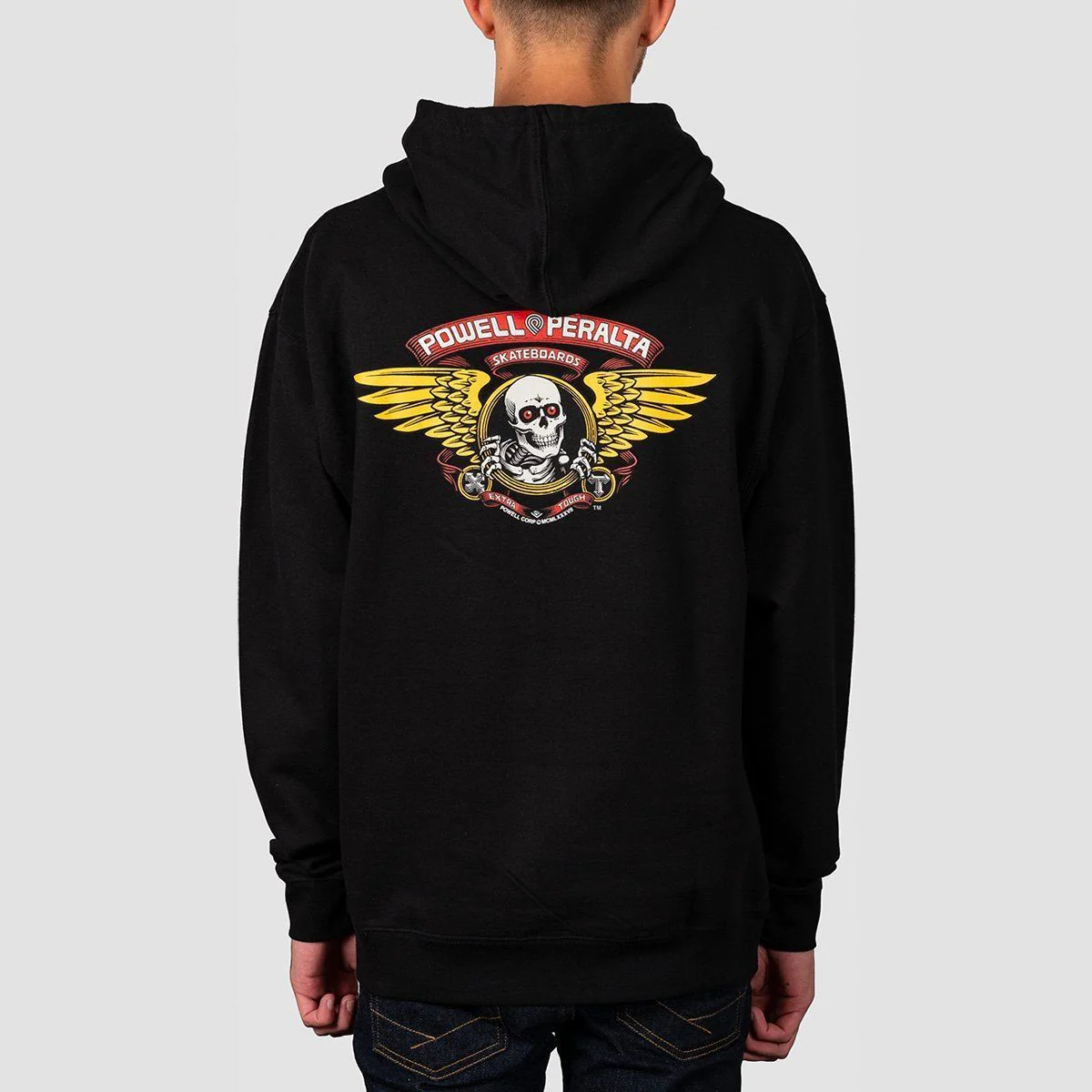 Powell Peralta Winged Ripper Pullover Hoodie Black - Image 2
