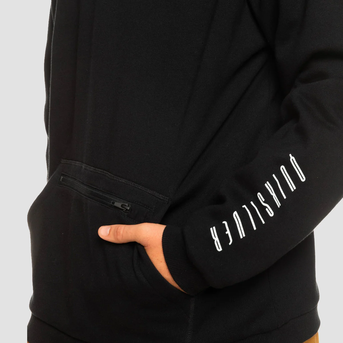 Quiksilver Big Logo Tech Pullover Snow Hoodie True Black - Image 2