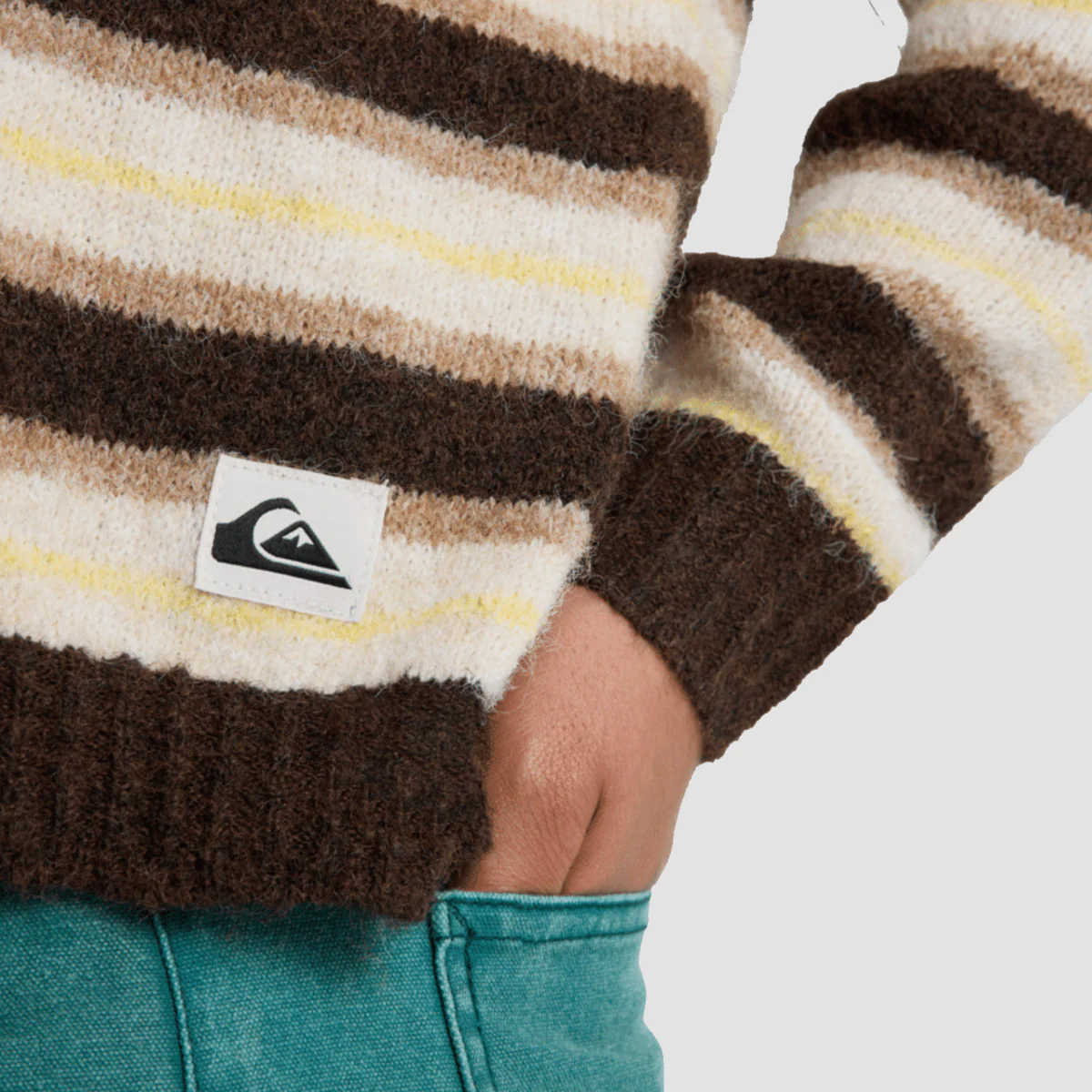 Quiksilver Bukit Cardigan Chocolate Brown Stripes - Womens - Image 2