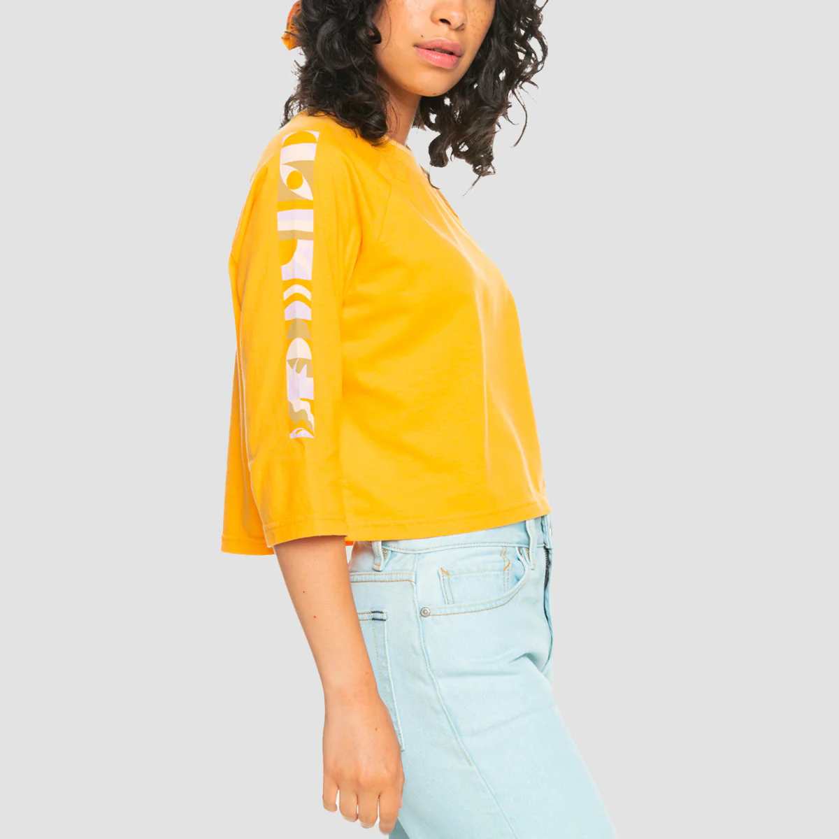 Quiksilver Capsule Organic Longer Sleeve T-Shirt Saffron - Womens - Image 2