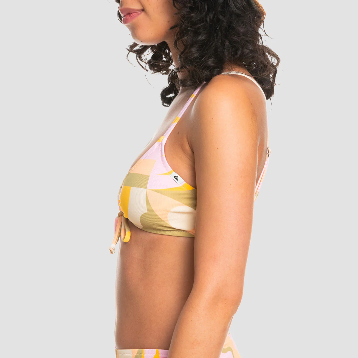 Quiksilver Classic Ruched Bikini Top Saffron Geo Paradiso - Womens - Image 2