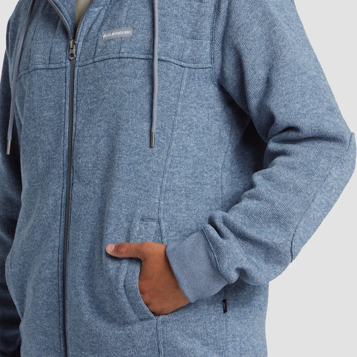 Quiksilver Cypress Keller Zip Hoodie Flint Stone Heather - Image 2