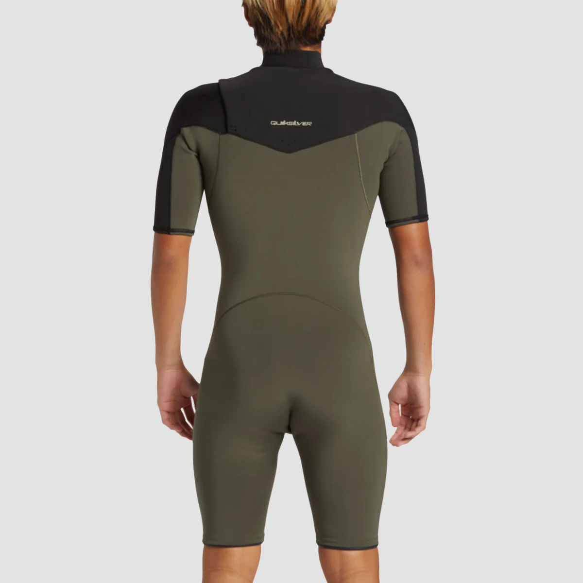Quiksilver Everyday Sessions 2/2mm Chest Zip Shorty Wetsuit Thyme - Image 2