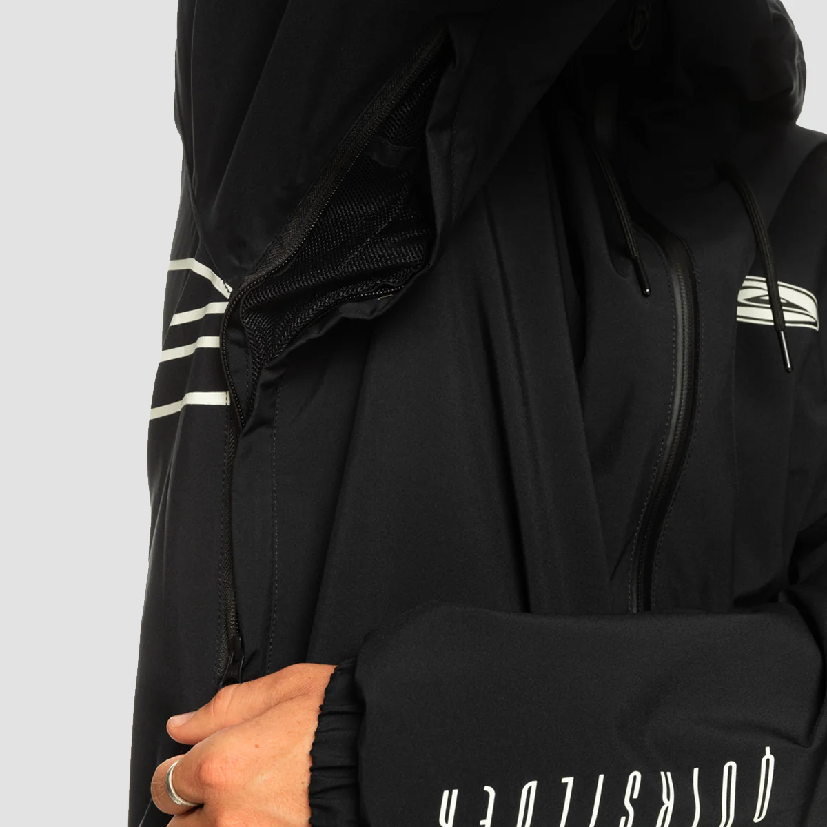 Quiksilver High In The Hood 10K Snow Jacket True Black - Image 3