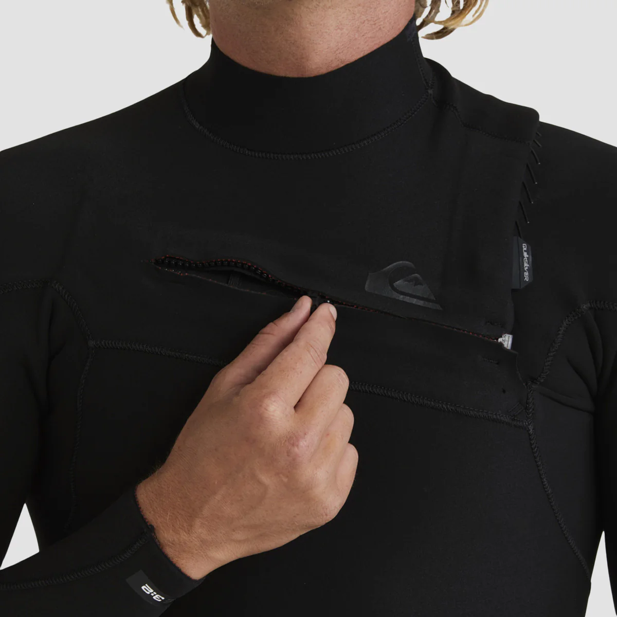 Quiksilver Highline 4/3mm GBS Chest Zip Wetsuit Black - Image 3