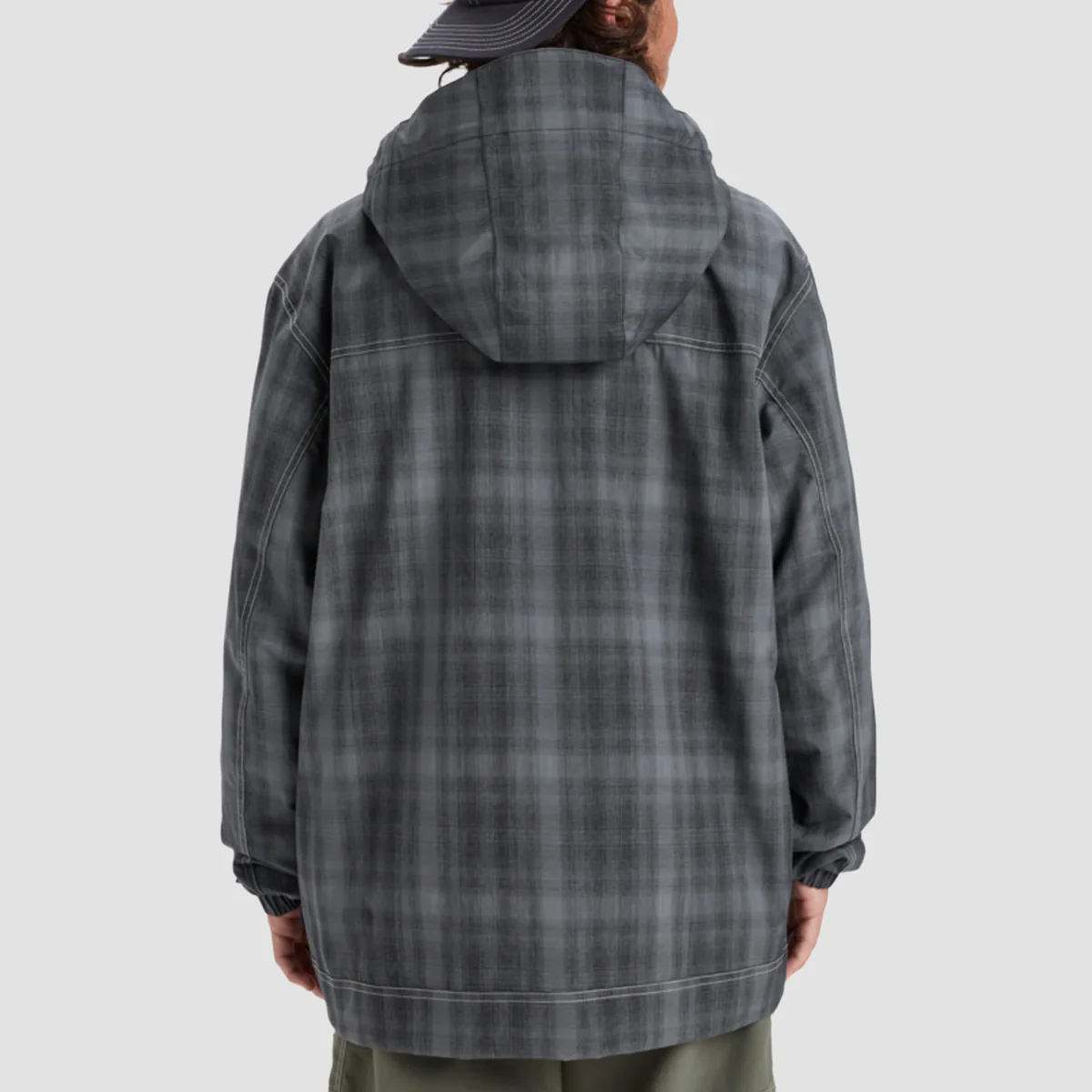 Quiksilver Live Wire 10K Snow Jacket Mercury Check True Black - Image 2