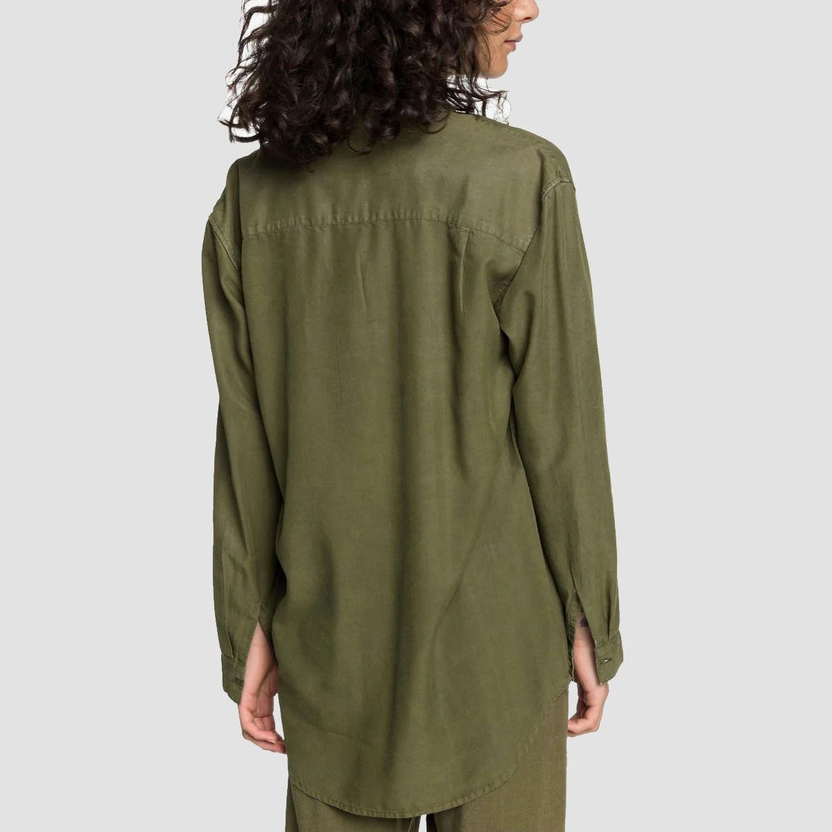 Quiksilver Loose Longline Longsleeve Shirt Burnt Olive - Womens - Image 2