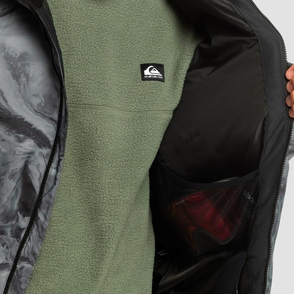 Quiksilver Mission Printed 10K Snow Jacket Resin Tint True Black - Image 4