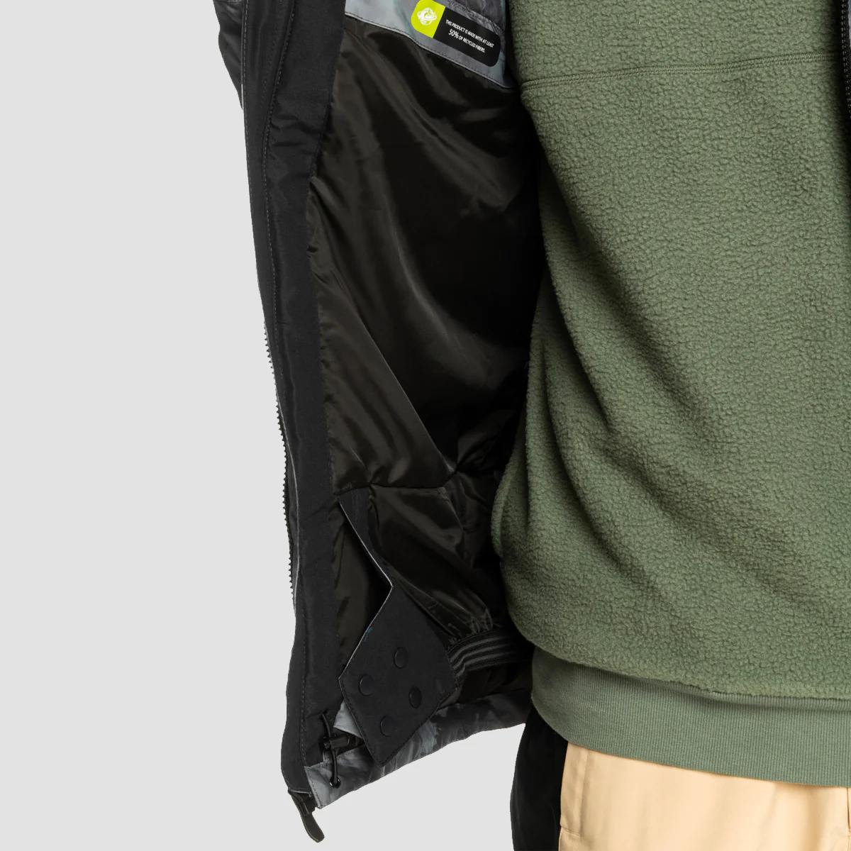 Quiksilver Mission Printed 10K Snow Jacket Resin Tint True Black - Image 5