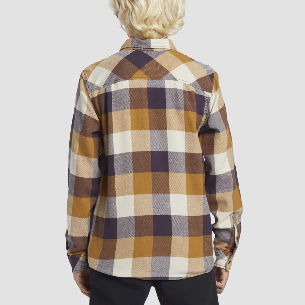 Quiksilver Motherfly Classic Longsleeve Shirt Bone Brown - Kids - Image 2
