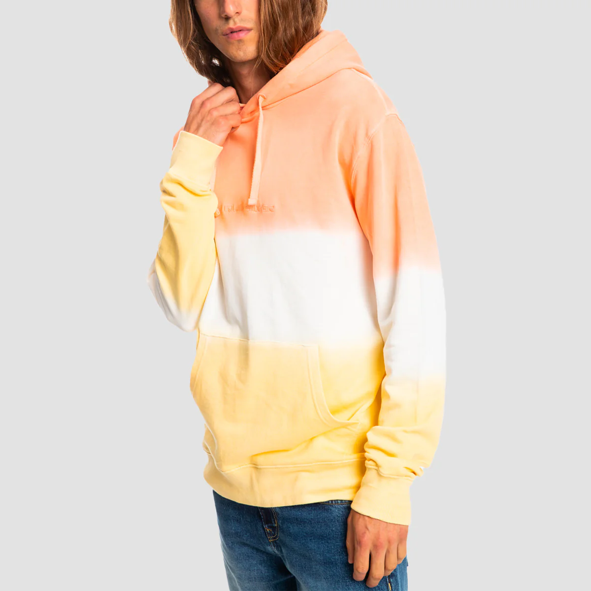 Quiksilver Ombre Dye Pullover Hoodie Peach Pink Ombre Dye - Image 2