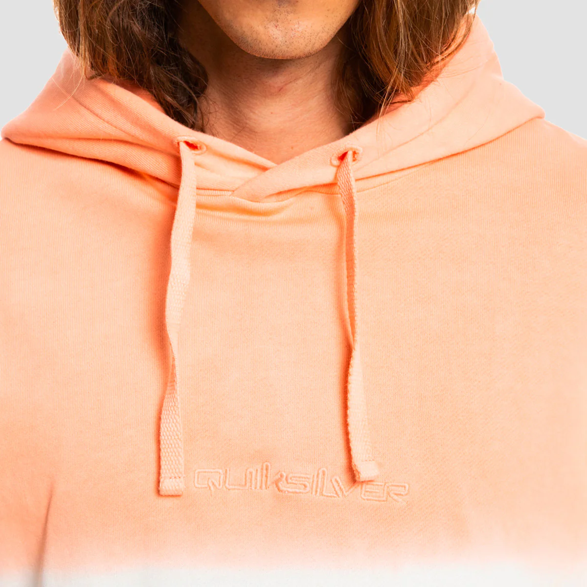 Quiksilver Ombre Dye Pullover Hoodie Peach Pink Ombre Dye - Image 3