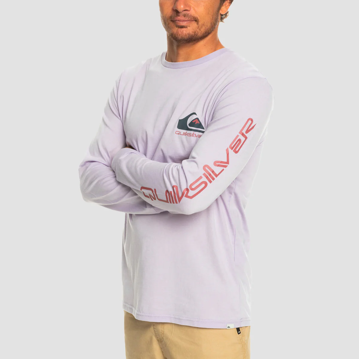 Quiksilver Omni Logo Longsleeve T-Shirt Pastel Lilac - Image 2