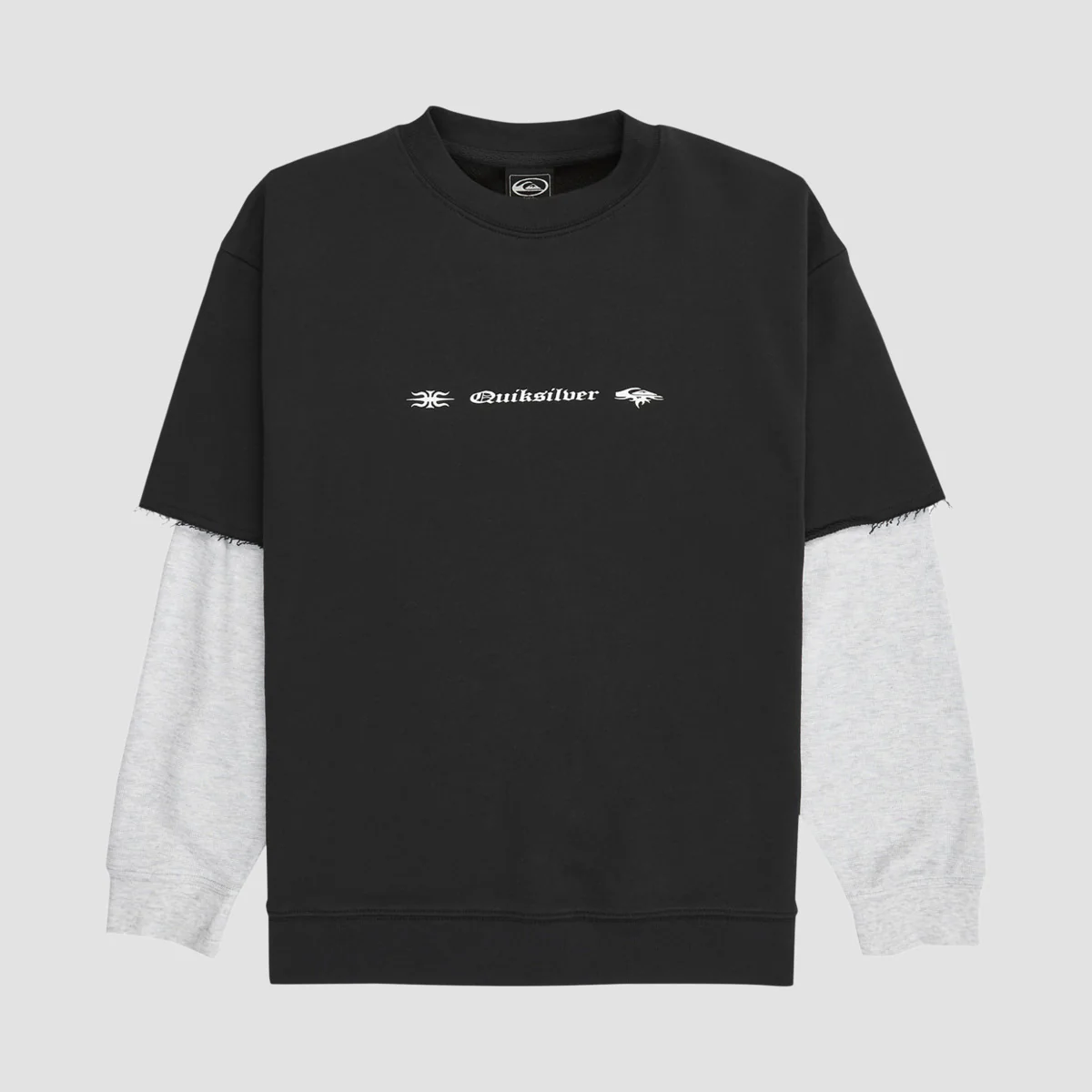 Quiksilver Openbar Mock Layered Crew Sweatshirt Black - Kids