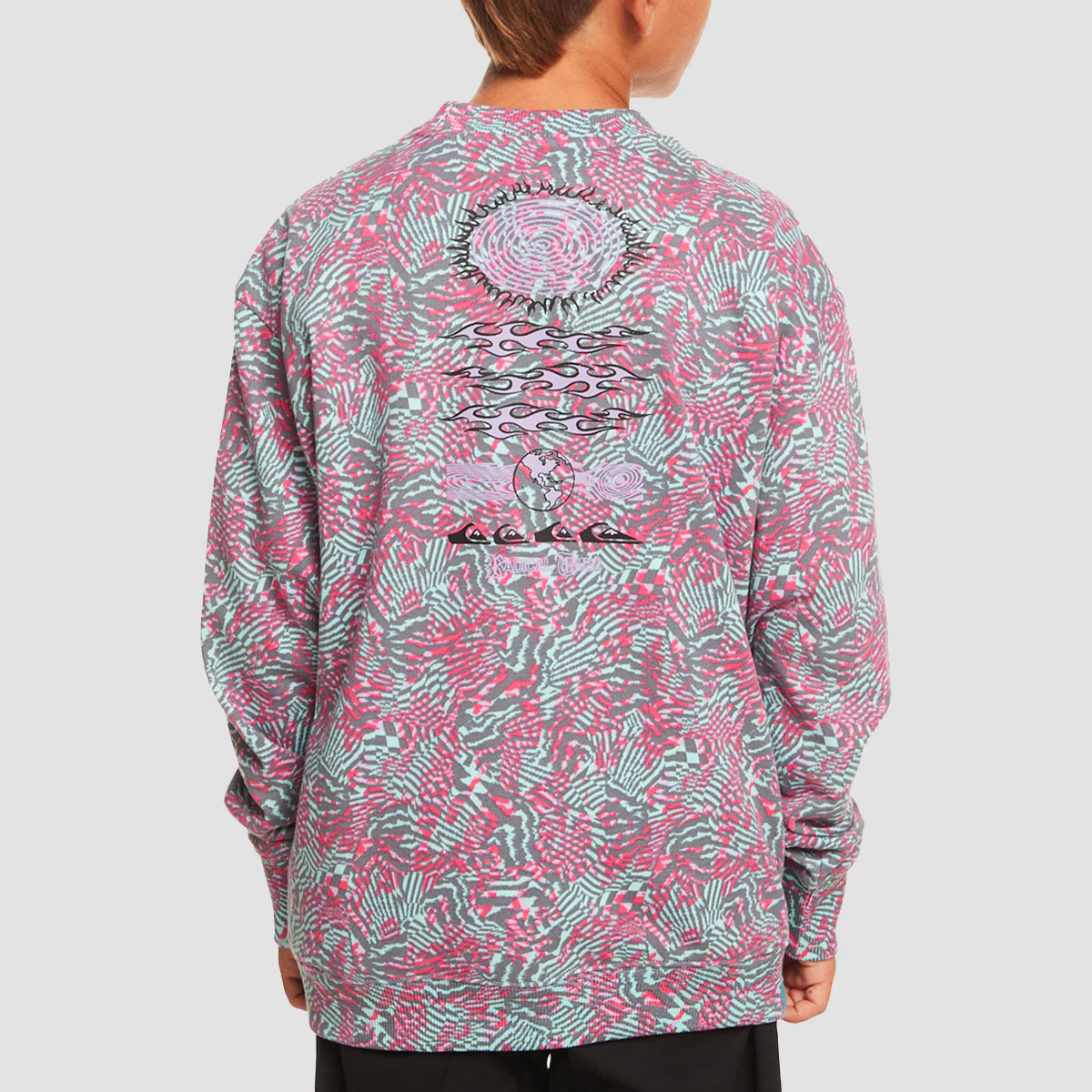 Quiksilver Radical Times Crew Sweat Purple Rose - Kids - Image 2