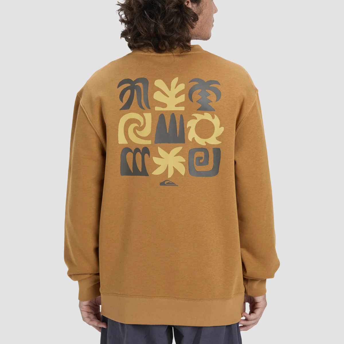 Quiksilver Salt Water Graphic Crew Sweatshirt Almond - Image 2