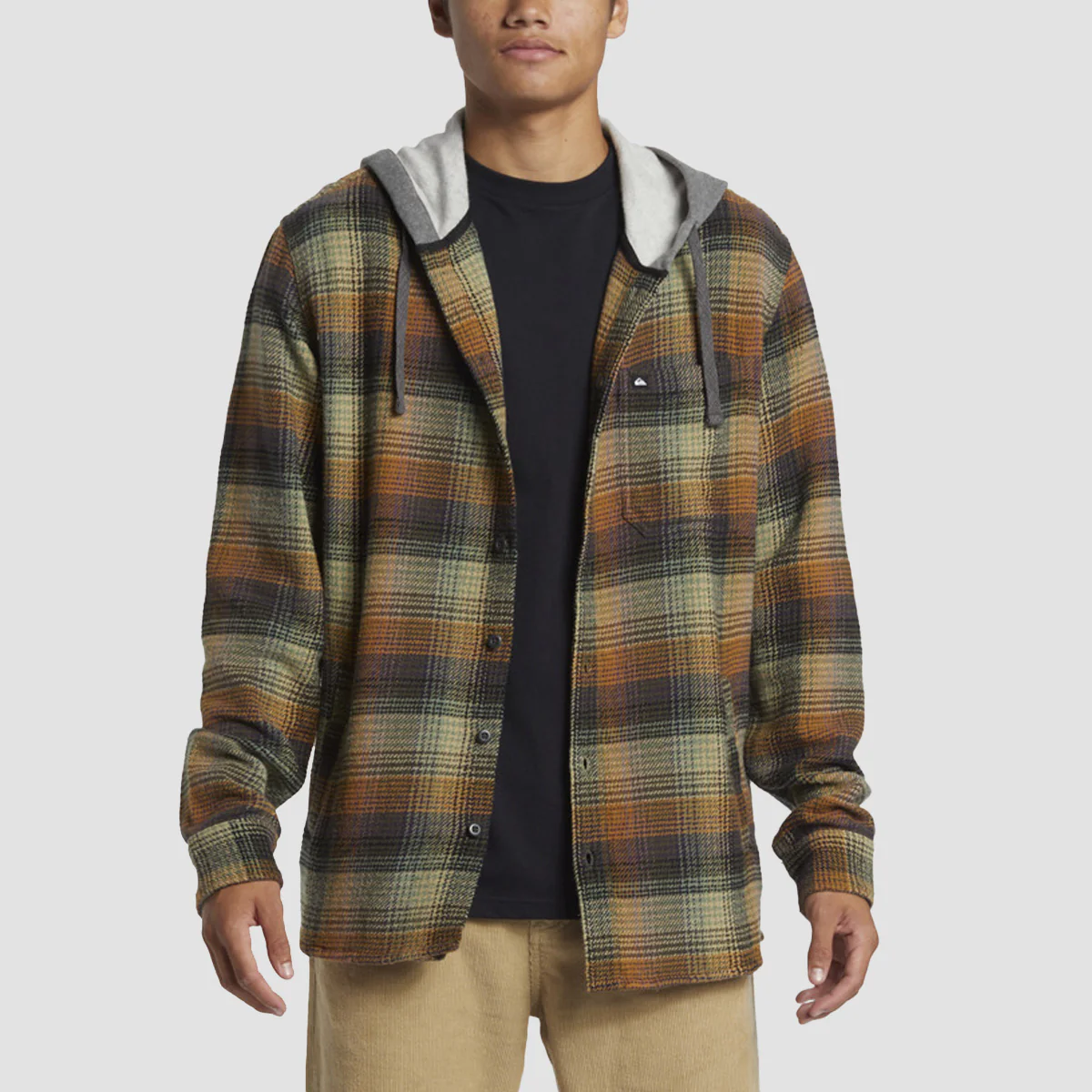 Quiksilver Sandbar Hooded Flannel Shirt Grapeleaf - Image 2