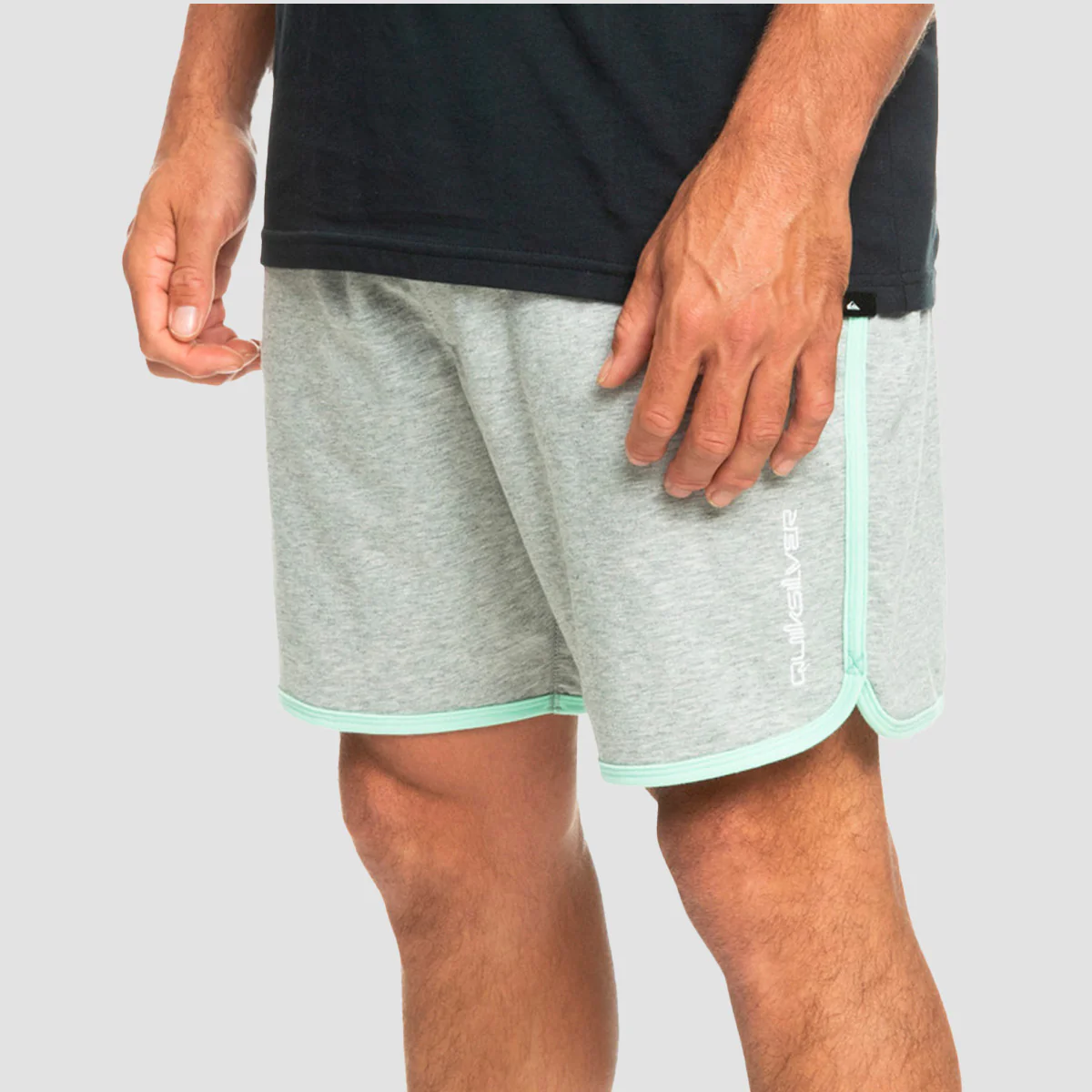 Quiksilver Scallop Terry Sweat Shorts Light Grey Heather - Image 2