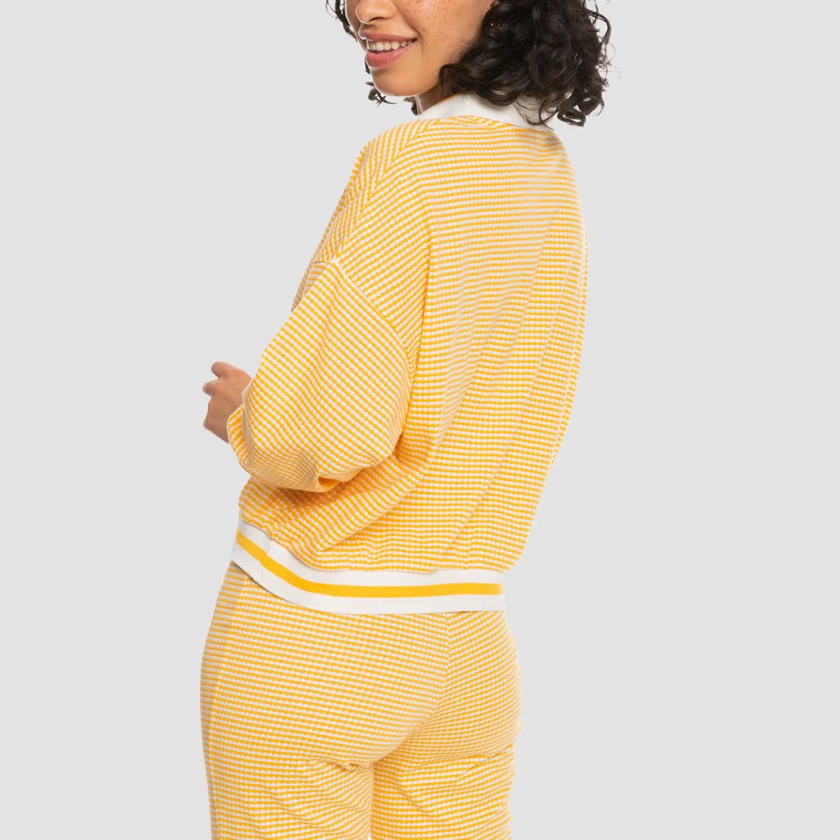 Quiksilver Seventies Mind Longsleeve Polo Shirt Saffron - Womens - Image 2