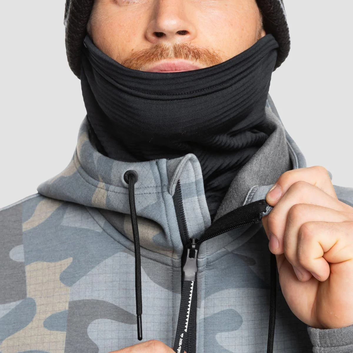 Quiksilver Shredder Snow Pullover Hoodie Puzzle Camo Ice Flow - Image 5