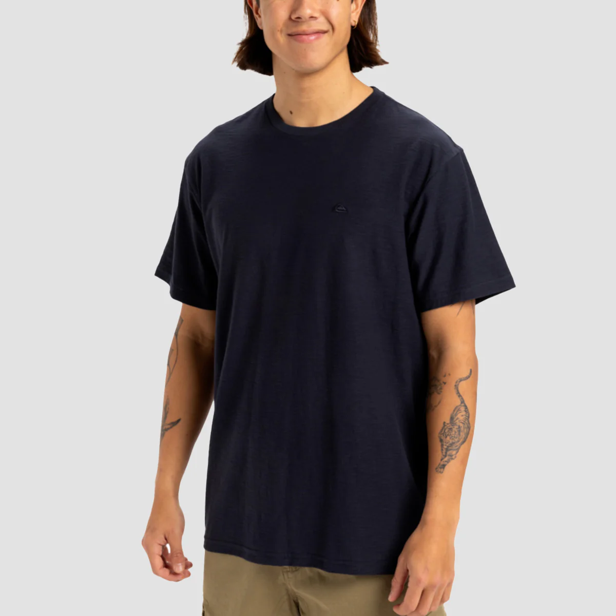Quiksilver Slub Roundneck T-Shirt Dark Navy