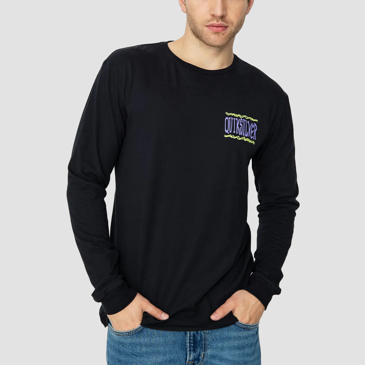 Quiksilver Taking Roots Longsleeve T-Shirt Black - Image 2