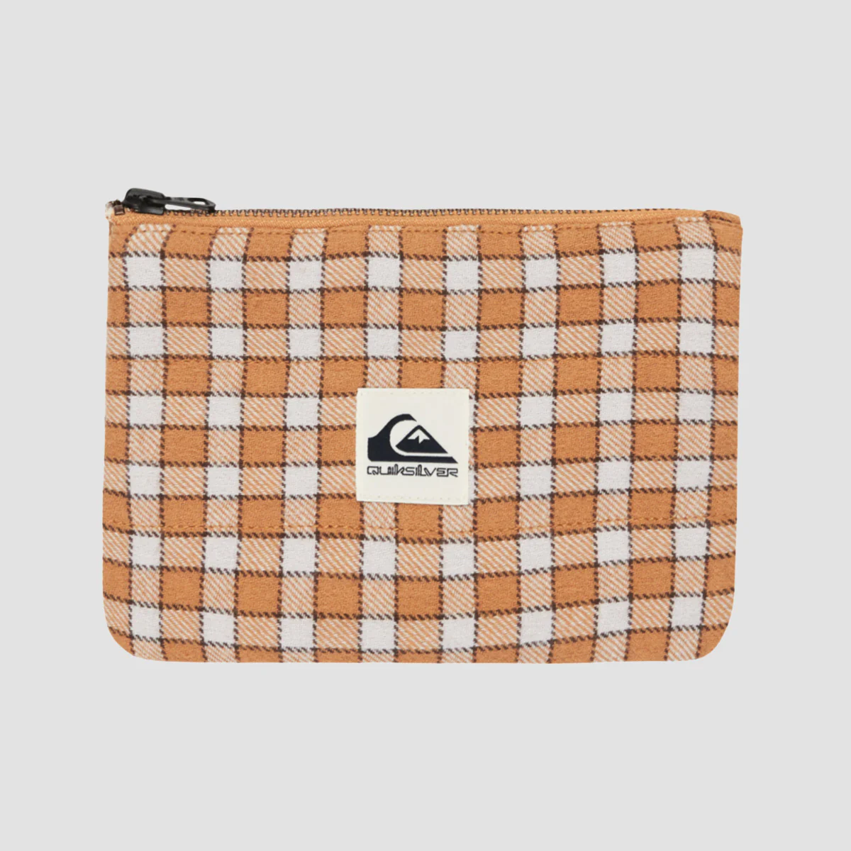 Quiksilver The Winter Plaid Pouch Pocket Chocolate Brown Penarek - Womens