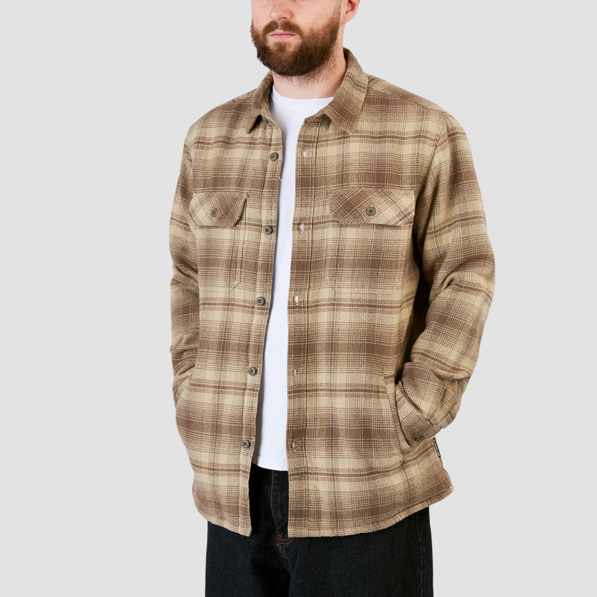 Quiksilver Venture Sherpa Longsleeve Shirt Canteen - Image 2