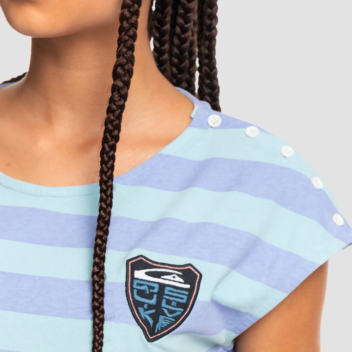Quiksilver x Stranger Things Lenora T-Shirt Lenora Printed Stripes - Womens - Image 2