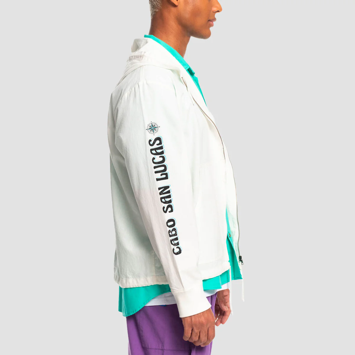 Quiksilver x Stranger Things The Baja Lightweight Jacket White - Image 2