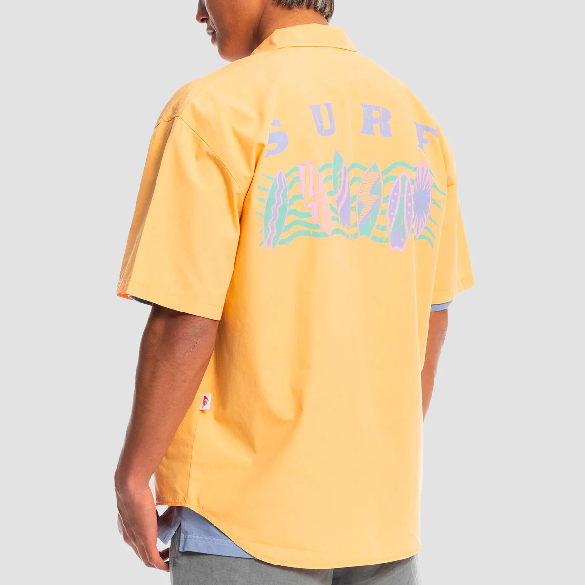 Quiksilver x Stranger Things The Mike Short Sleeve Shirt Mock Orange - Image 2