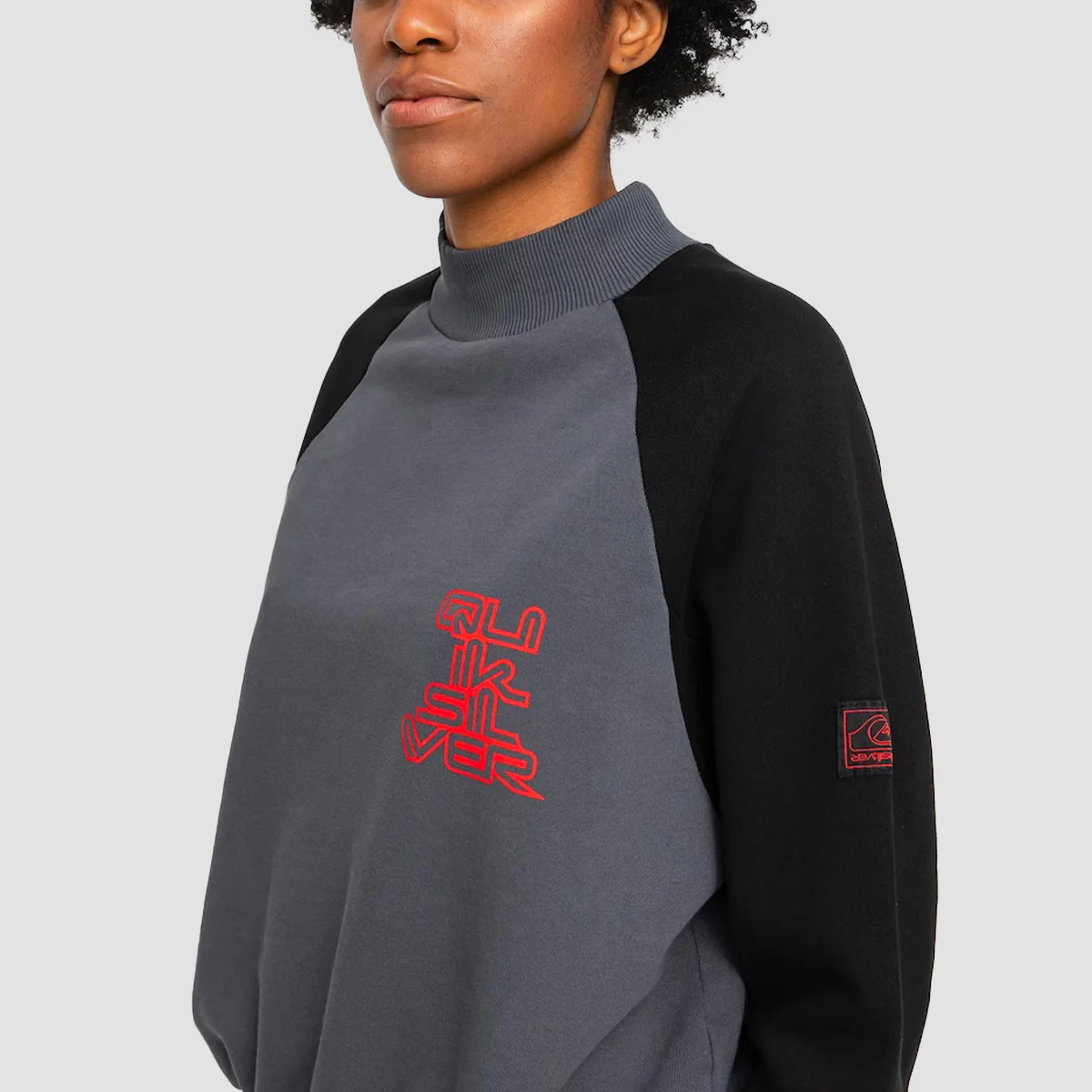 Quiksilver x Stranger Things Upside Down Oversized Sweatshirt Iron Gate - Womens - Image 2