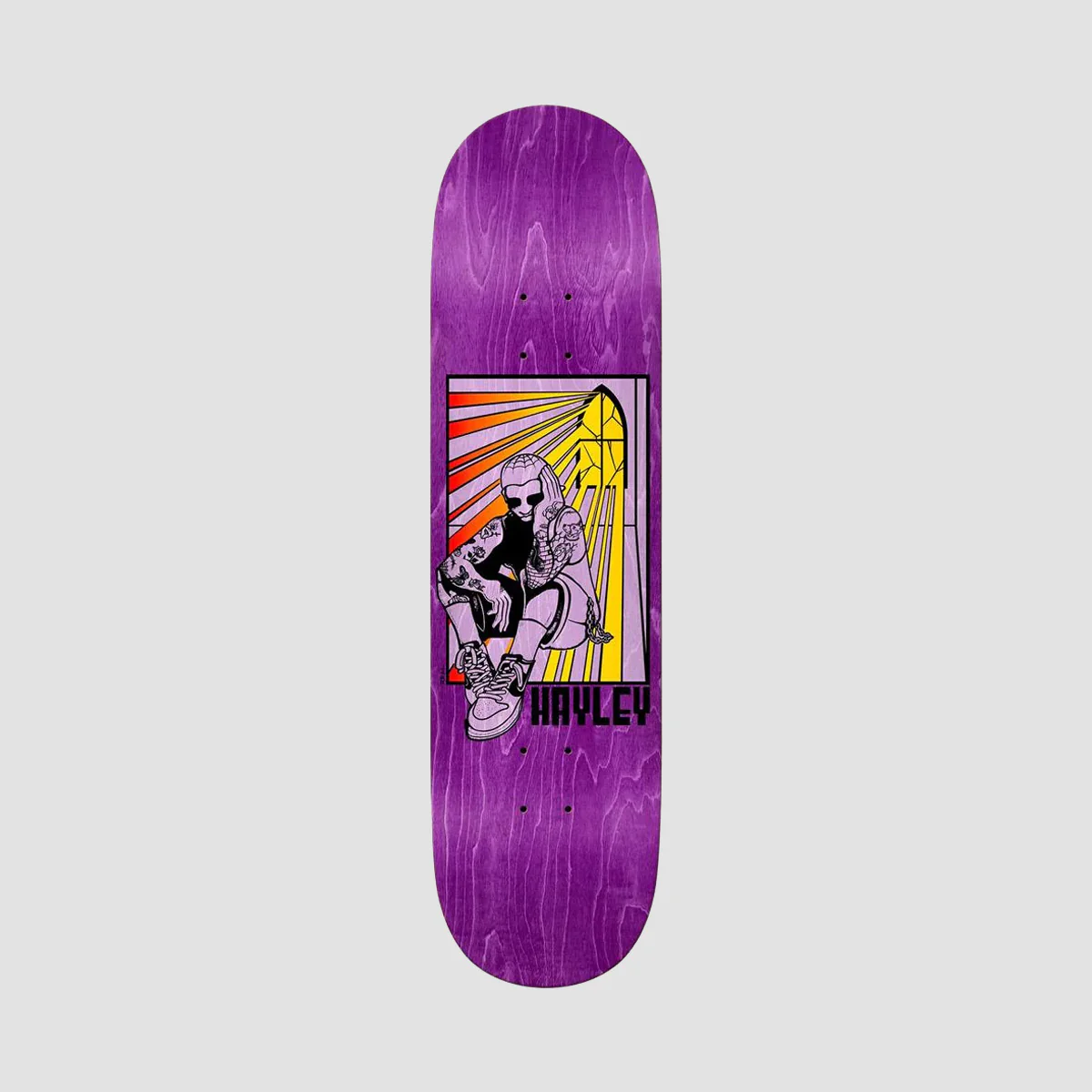 Real Hayley Wilson Stained Skateboard Deck Purple - 8.5"