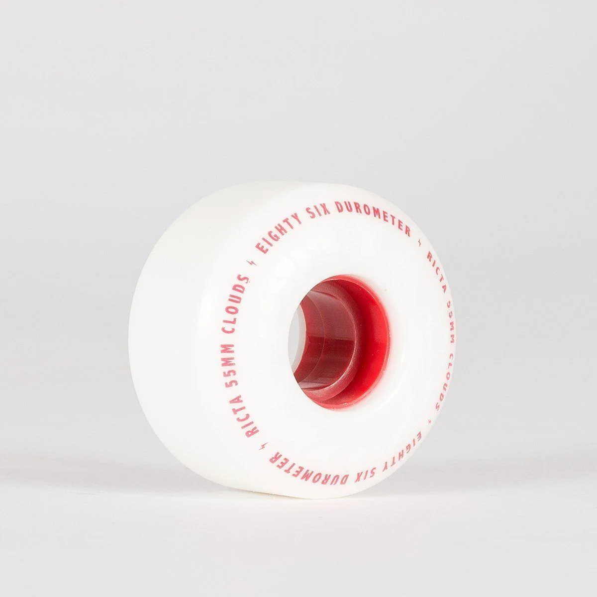 Ricta Clouds 86a Skateboard Wheels White/Red 55mm - Image 3
