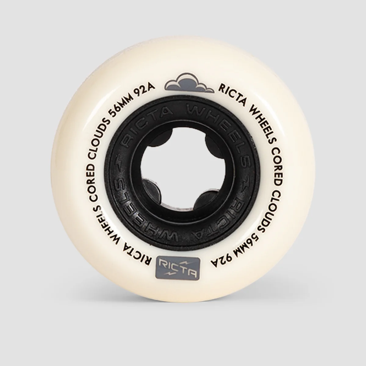 Ricta Cored Clouds 92a Skateboard Wheels Black 56mm - Image 2