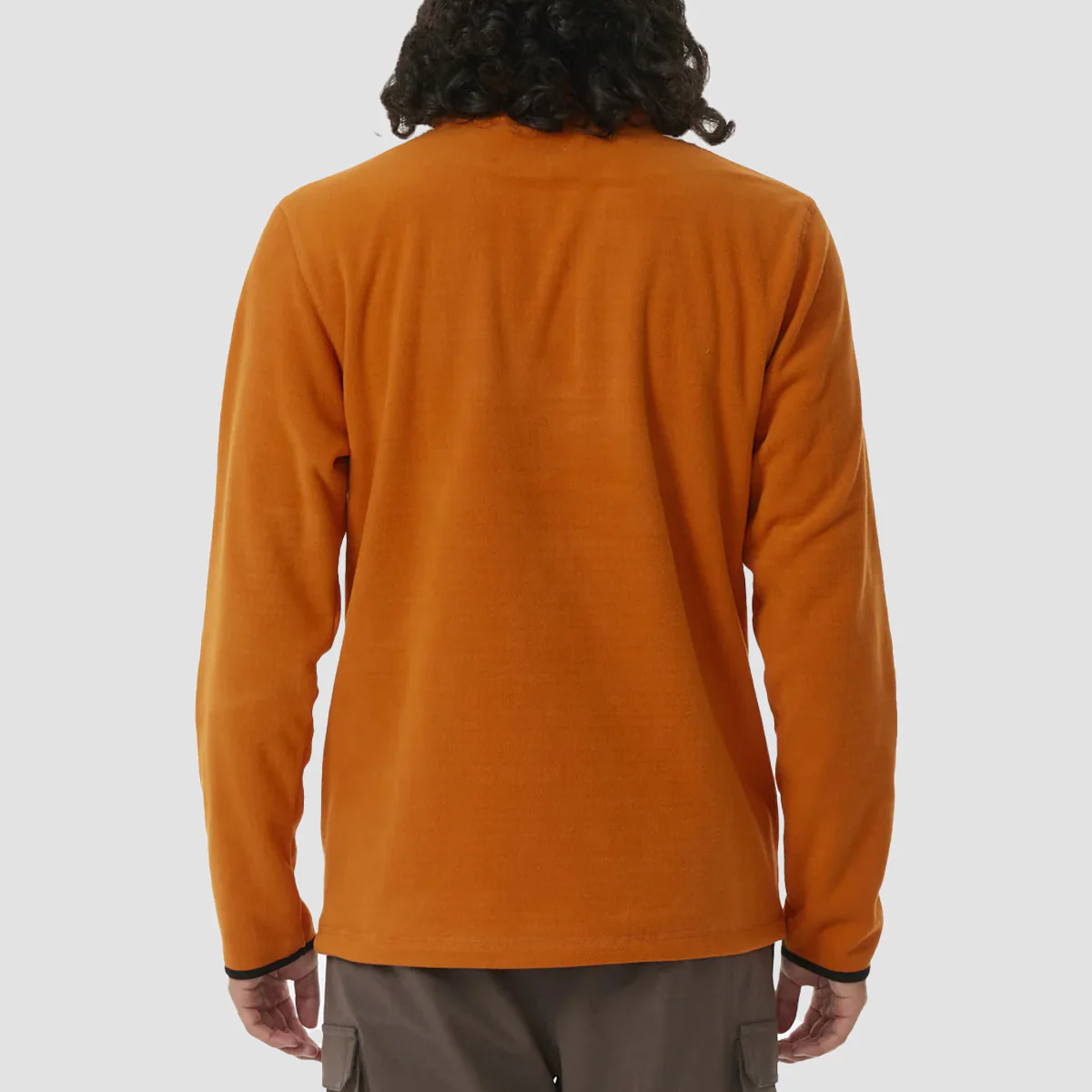 Rip Curl Anti Series Search Polar Fleece Sweatshirt Orange Amber - Image 3