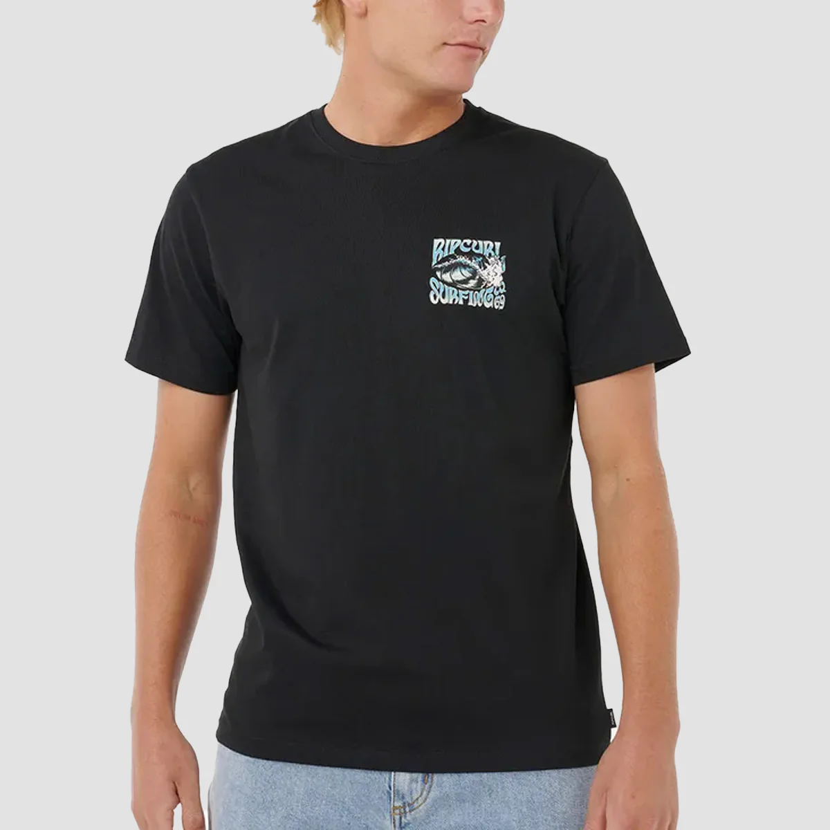 Rip Curl Hazed & Tubed T-Shirt Black - Image 2