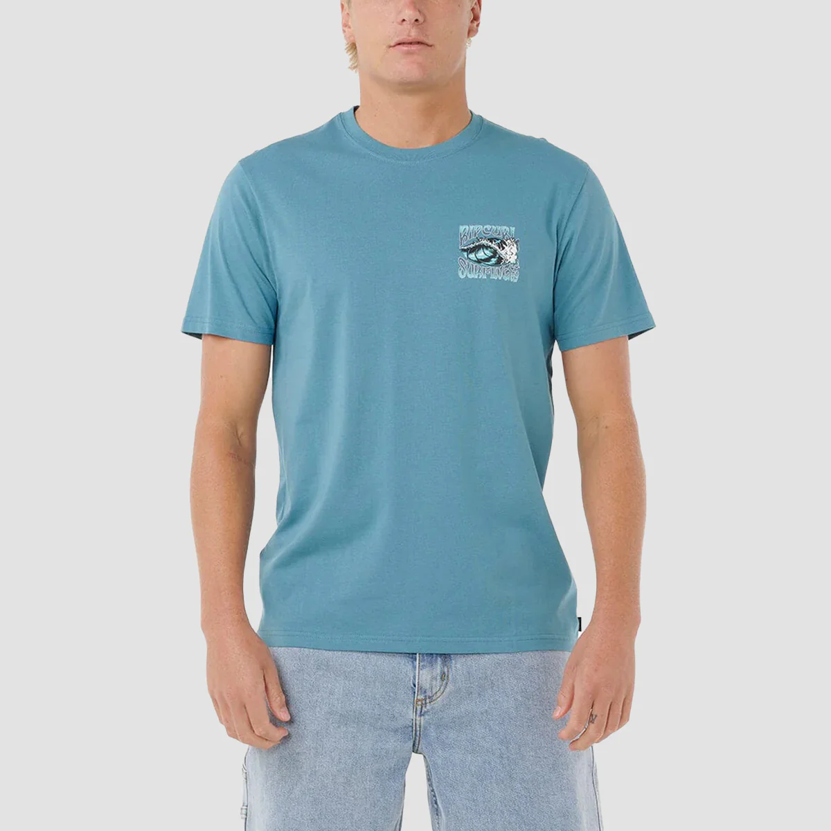 Rip Curl Hazed & Tubed T-Shirt Storm Blue - Image 2